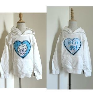 Kids Girls flip sequin Elsa let it go hoodie 5-6Y 120cm